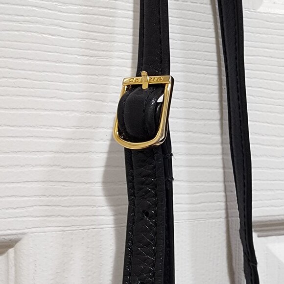 Vintage Picard Black Leather Handbag with Gold-Tone Closure - Made in Germany - Picture 5 of 14